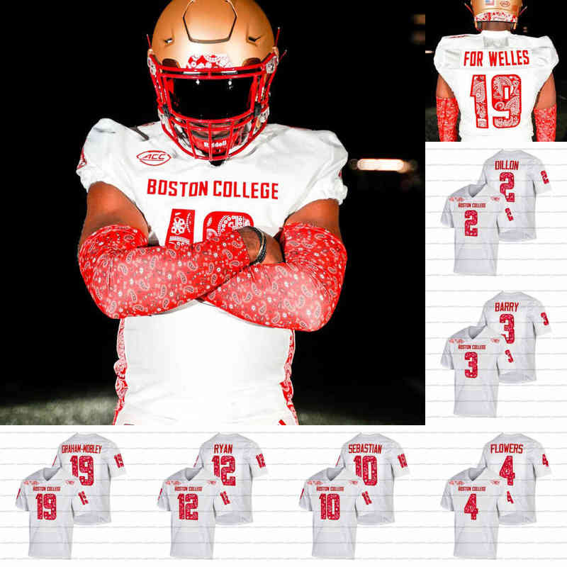 American College Football Wear College BOSTON COLLEGE Eagles RED BANDANA Football Jersey Trae Barry Alec Sinkfield Welles Crowther Matt Ryan Brandon Sebastian Den
