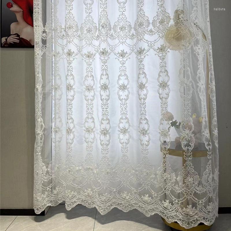 Curtain White European Embossed Delicate Embroidered Sheer Tulle For Living Room French Pearl Window Screen Bedroom Custom#4
Curtain White European Embossed Delicate Embroidered Sheer Tulle For Living Room French Pearl Window Screen Bedroom Custom#4