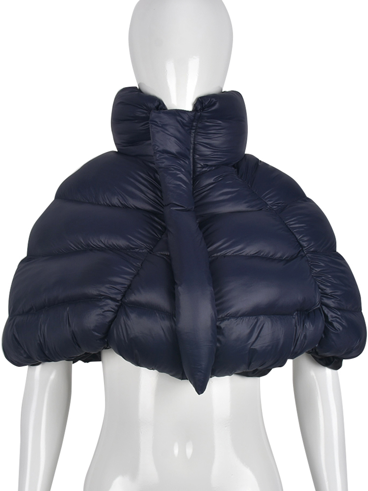 Women's Down Parkas Simenual Cotton-padded Puffer Jacket Women Irregular Sleeveless Terry Mock Neck Zipper Casual Streetwear Bread Outerwear Badd