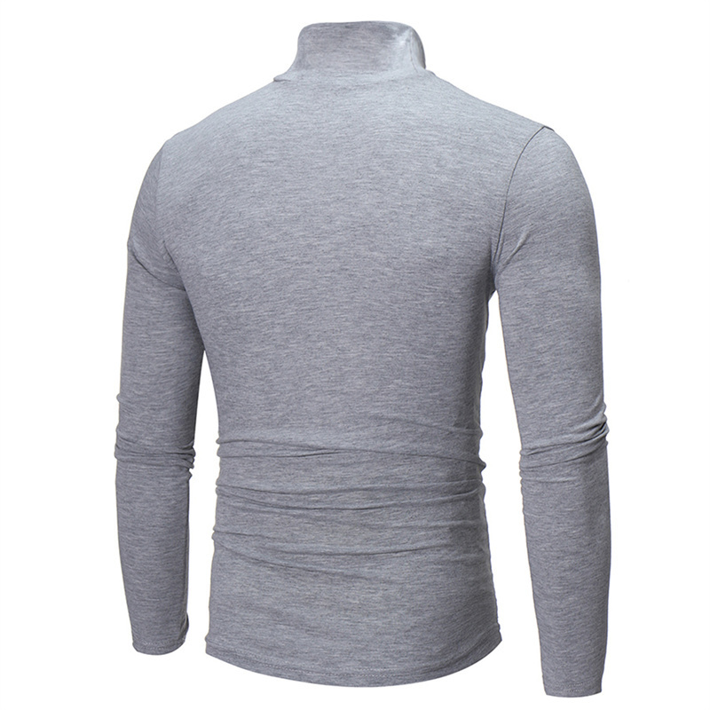 Men's TShirts Autumn Winter Men's Thermal Long Sleeve Roll Turtleneck TShirt Solid Color Tops Male Slim Basic Stretch Tee Top Tshirts 220905