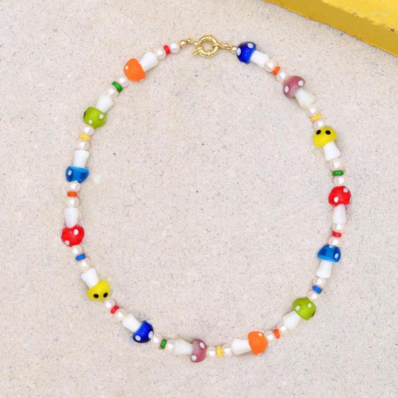 Choker Bohemian Colorful Mushroom Beaded Necklace Handmade Natural Freshwater Pearl Jewelry For Women Fashion Charm Boho Gift 2022
Choker Bohemian Colorful Mushroom Beaded Necklace Handmade Natural Freshwater Pearl Jewelry For Women Fashion Charm Boho Gift 2022