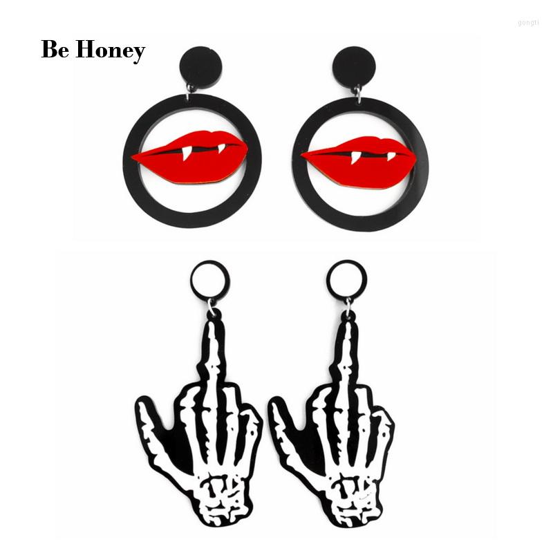 Stud Earrings Trendy Sexy Vampire Mouth Hollow Out Circle And Skeleton Hand Long Drop Acrylic Halloween Party Fashion Jewelry
Stud Earrings Trendy Sexy Vampire Mouth Hollow Out Circle And Skeleton Hand Long Drop Acrylic Halloween Party Fashion Jewelry
