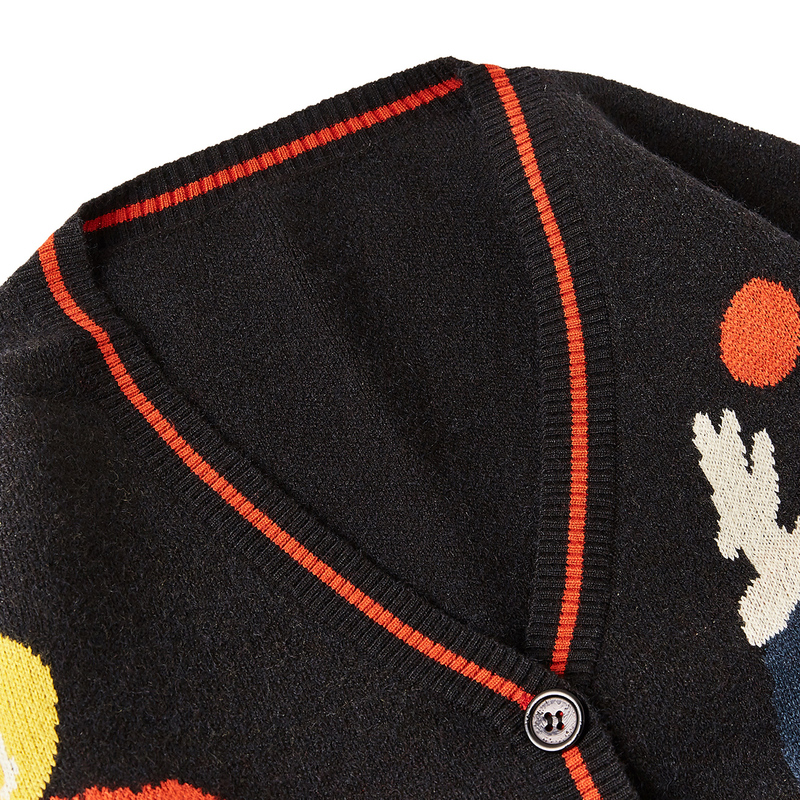 Men's Sweaters Christmas Knitted Sweater Women Cardigan Oversized Streetwear Knit Jumper Funny Clown Print Cotton Men's Harajuku Knit Coats 