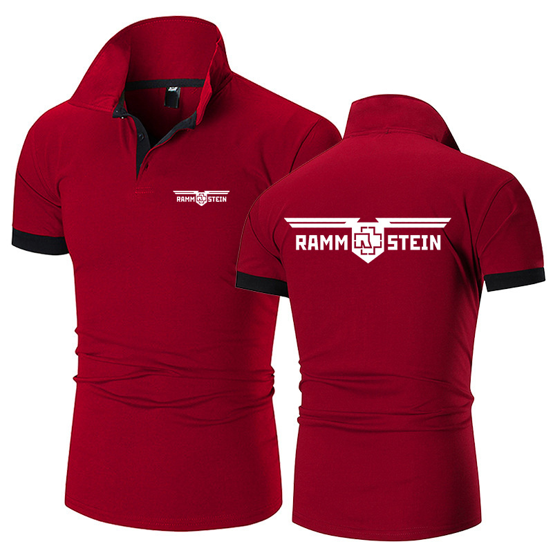 Men's Polos RAMSTEIN Germany Metal Band Men's Summer Fashion Cotton Polos Shirt Casual Solid Color Slim Fit Tops Clothing 220906