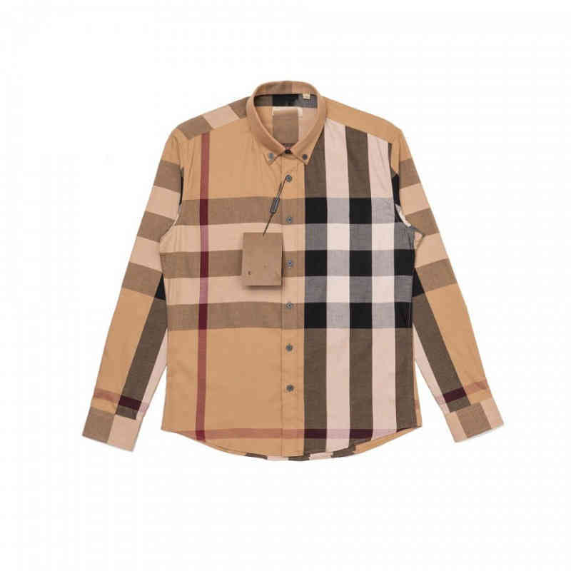 Burbe Mens Casual Shirts Designer Shirt Classic Plaid Long Sleeve Tshirt High Quality Coat Men Women Thin Jackets, Black
Burbe Mens Casual Shirts Designer Shirt Classic Plaid Long Sleeve Tshirt High Quality Coat Men Women Thin Jackets, Black