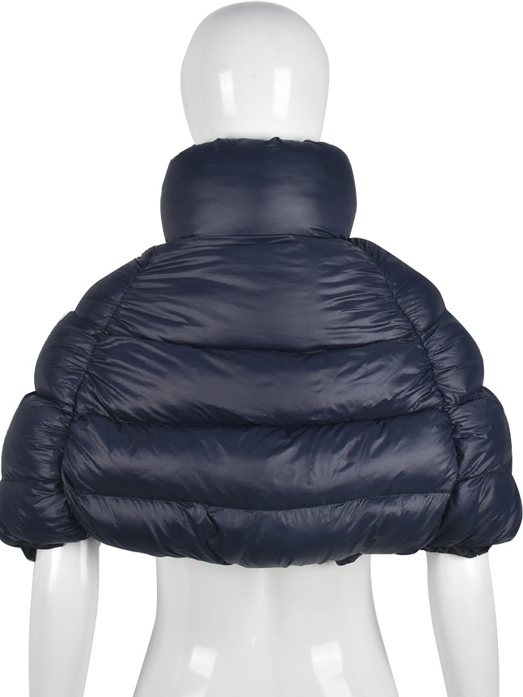 Women's Down Parkas Simenual Cotton-padded Puffer Jacket Women Irregular Sleeveless Terry Mock Neck Zipper Casual Streetwear Bread Outerwear Badd