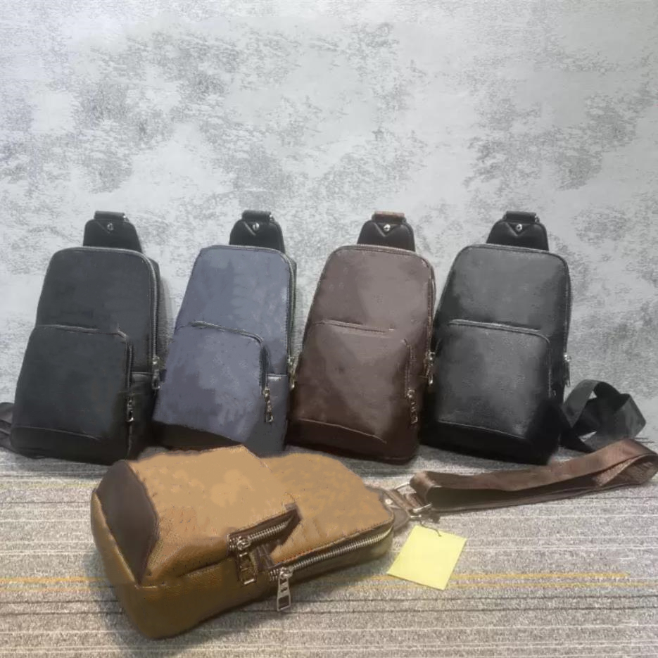 Fashion Men Handbag Crossbody Shoulder bags satchels messenger bags black grid designer Purse Mobile phone storage mens chest bag Man handbags Backpack