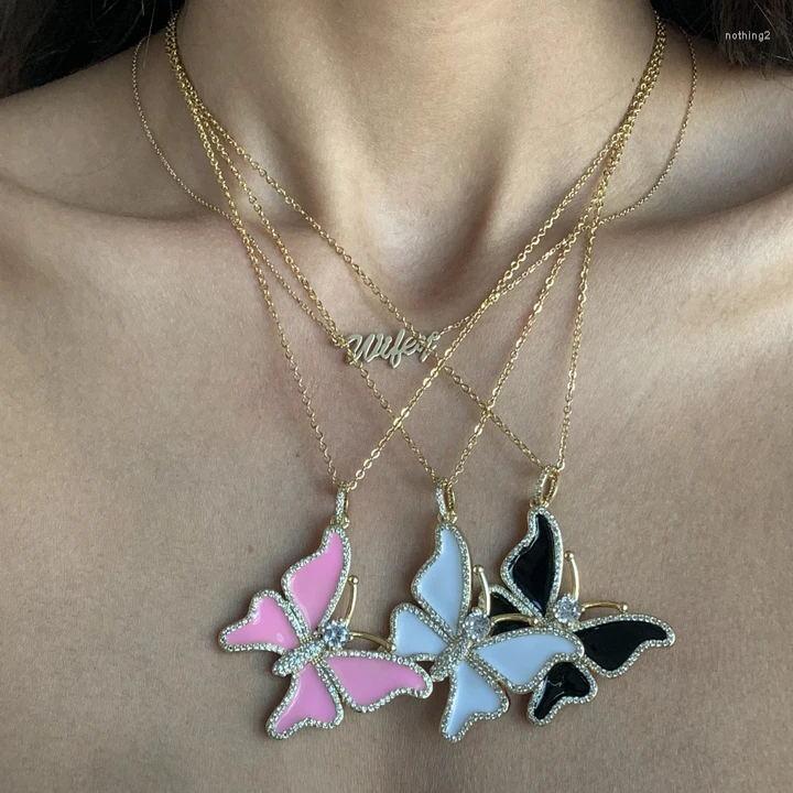 Pendant Necklaces Arrival Elegant Pink White Enamel Butterfly Cz Necklace For Women Girl Charm Fashion Animals Wedding Jewelry
Pendant Necklaces Arrival Elegant Pink White Enamel Butterfly Cz Necklace For Women Girl Charm Fashion Animals Wedding Jewelry