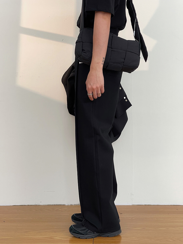 Men's Pants IEFB Simple Drape Micro Pleated Men's Straight Trousers Comfortable Solid Colour Versatile Casual Trousers 9A1115 220907