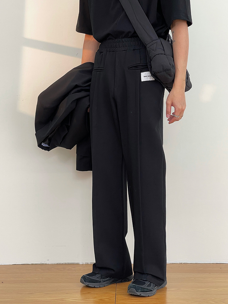 Men's Pants IEFB Simple Drape Micro Pleated Men's Straight Trousers Comfortable Solid Colour Versatile Casual Trousers 9A1115 220907