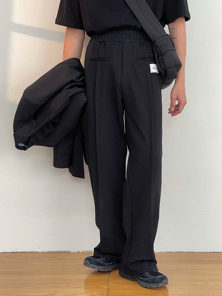 Men's Pants IEFB Simple Drape Micro Pleated Men's Straight Trousers Comfortable Solid Colour Versatile Casual Trousers 9A1115 220907