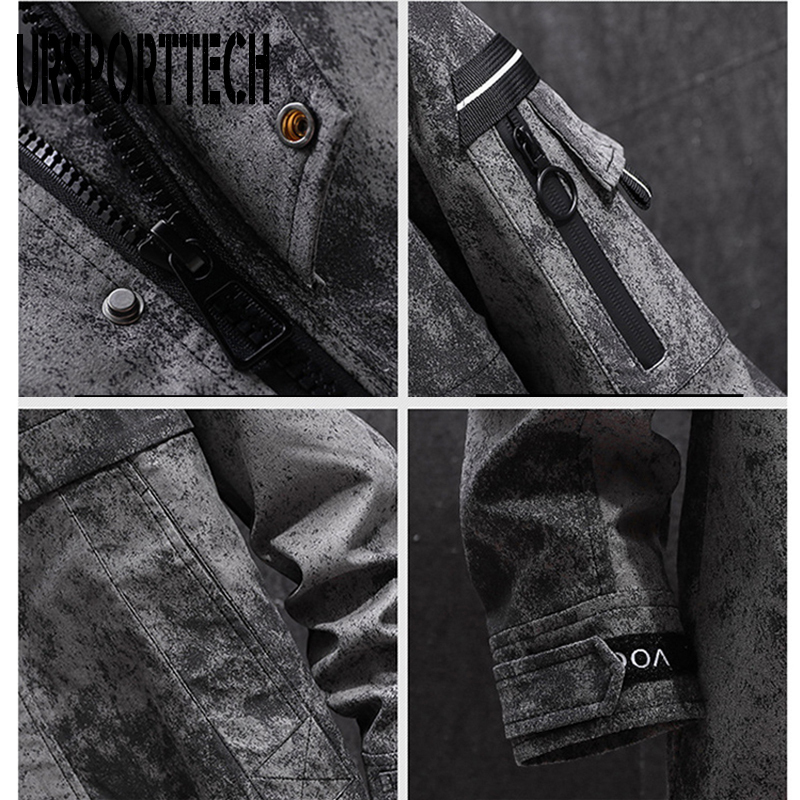 Men's Trench Coats Long Men's Jacket Hoodies Oversized Jackets Men Hip Hop Windbreaker Loose Men Hooded Streetwear Male Trench Coats Jacket 