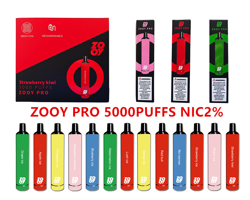 Original ZOOY5000PUFFS Disposable Vape E cigarette Vape Pen 650mAh Battery Vaporizer Stick Vapor Kit 2% 10ml Pre Filled Cartridge Device
Original ZOOY5000PUFFS Disposable Vape E cigarette Vape Pen 650mAh Battery Vaporizer Stick Vapor Kit 2% 10ml Pre Filled Cartridge Device