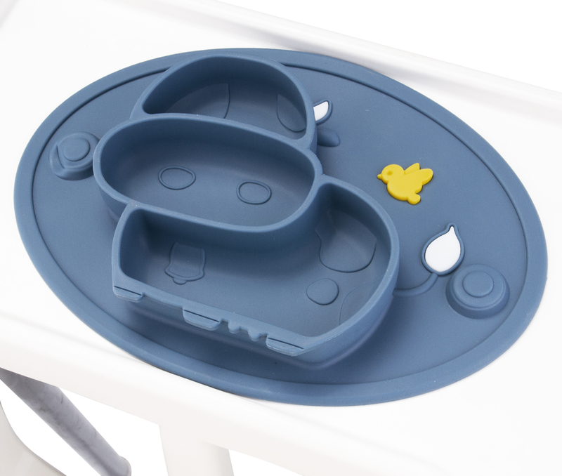 Cups Dishes Utensils Qshare Infant Learning Feeding Dish Baby Placemat Toddlers Silicone Plate Fits High Chair Trays For 7 Months 220907