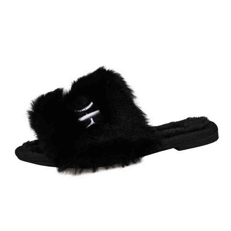 Women Furry Slippers Fluffy Faux Fur Slippers Luxury Brand Designer Shoes Warm Indoor Flip Flops Fashion Anti-Slip Female Slides, Black
Women Furry Slippers Fluffy Faux Fur Slippers Luxury Brand Designer Shoes Warm Indoor Flip Flops Fashion Anti-Slip Female Slides, Black