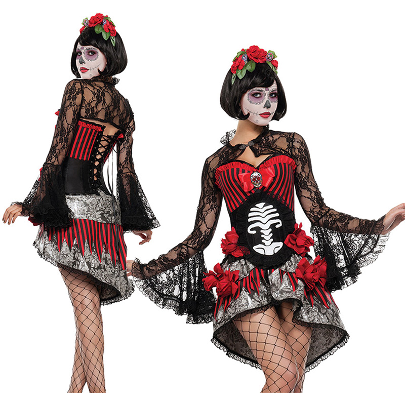 Lady Carnival Halloween Corpse Bride Costume Day of The Dead Steampunk Corset Shrug Outfit Cosplay Fancy Party Dress H032, Black
Lady Carnival Halloween Corpse Bride Costume Day of The Dead Steampunk Corset Shrug Outfit Cosplay Fancy Party Dress H032, Black