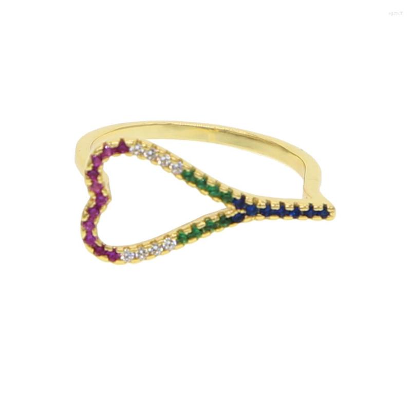 Cluster Rings 2022 Colourful Clear Cz Hollow Heart Ring For Women Lover Valentines Gift Gold Color Fashion Finger Jewelry Trendy Design
Cluster Rings 2022 Colourful Clear Cz Hollow Heart Ring For Women Lover Valentines Gift Gold Color Fashion Finger Jewelry Trendy Design