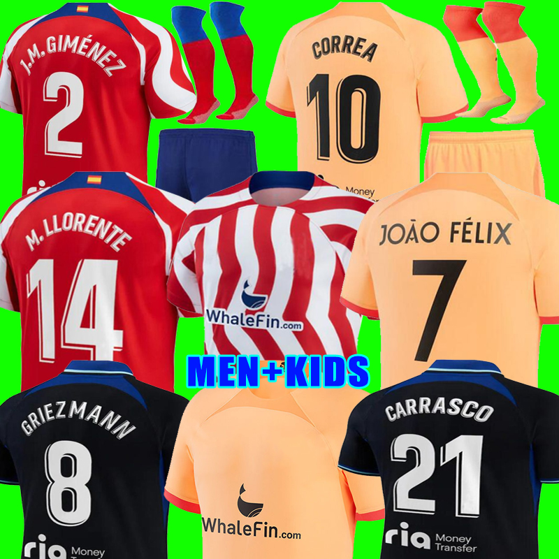 22 23 Atletico Madrids Soccer Jerseys MORATA GRIEZMANN JOAO FELIX 2021 2022 M.Llorente CORREA KOKE Camisetas de futbol LEMAR CARRASCO men kids kit Football Shirt, 22 23 home men+patch
22 23 Atletico Madrids Soccer Jerseys MORATA GRIEZMANN JOAO FELIX 2021 2022 M.Llorente CORREA KOKE Camisetas de futbol LEMAR CARRASCO men kids kit Football Shirt, 22 23 home men+patch