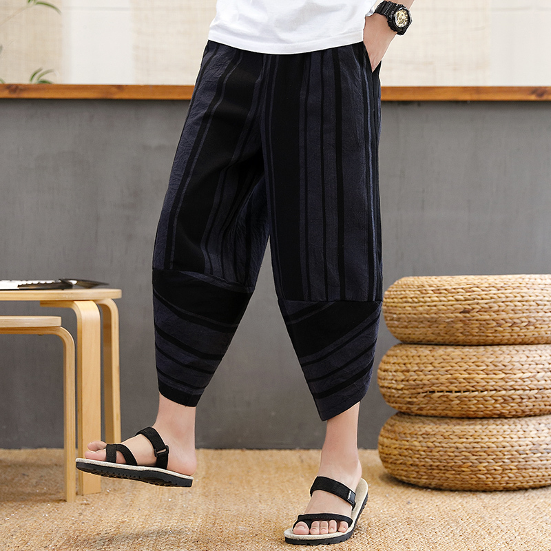 Men's Pants Men Wied Leg Streetwear Japanese-Style Man Jogging Casual Cross Jogger Trousers Harajuku Oversized 5XL 220907