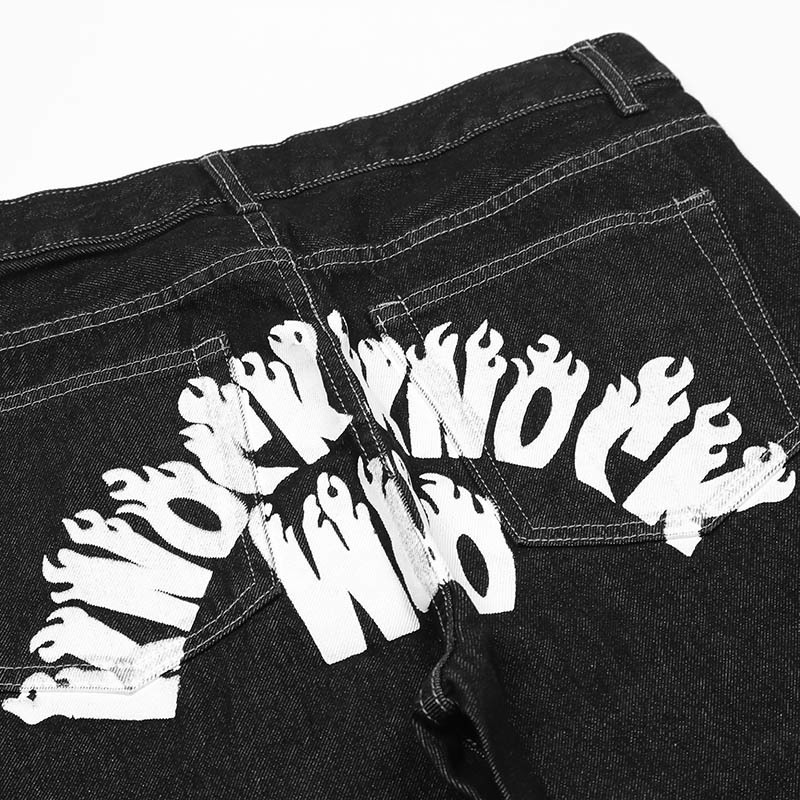 Men's Pants Men Hip Hop Denim Streetwear Evil Devil Gun Printed Harajuku Cotton Joggers Jeans Trousers Harem 220907