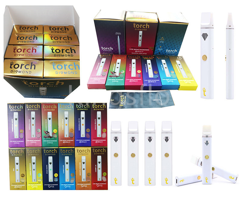 Torch Disposable E-cigarettes 2ML Vape Pen 350mAh Battery Rechargeable 10 strains Empty Carts With Packaging Kit
Torch Disposable E-cigarettes 2ML Vape Pen 350mAh Battery Rechargeable 10 strains Empty Carts With Packaging Kit