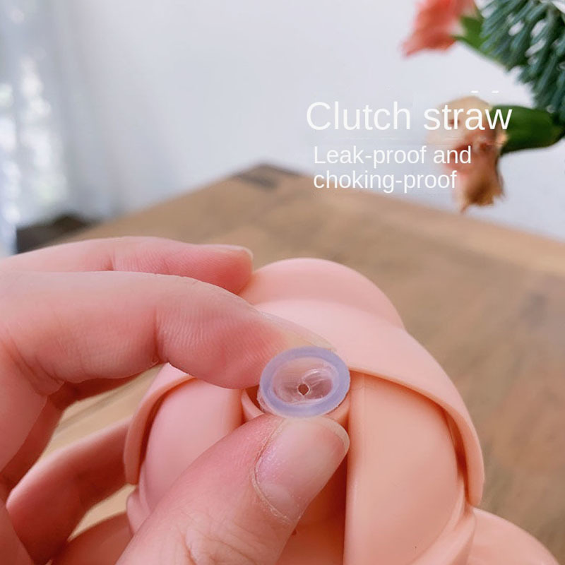 Cups Dishes Utensils 350ml Baby Sippy Water Kid Handle Learn Feeding Drinking Bottle Anti choking with Gravity Ball Kids Training Straw 220907