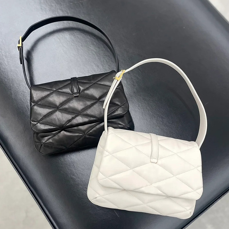 New Hobo Bag Black LE 57 genuine leather flap Shoulder Bags Square quilted bag White Women Handbag, Pure white
New Hobo Bag Black LE 57 genuine leather flap Shoulder Bags Square quilted bag White Women Handbag, Pure white
