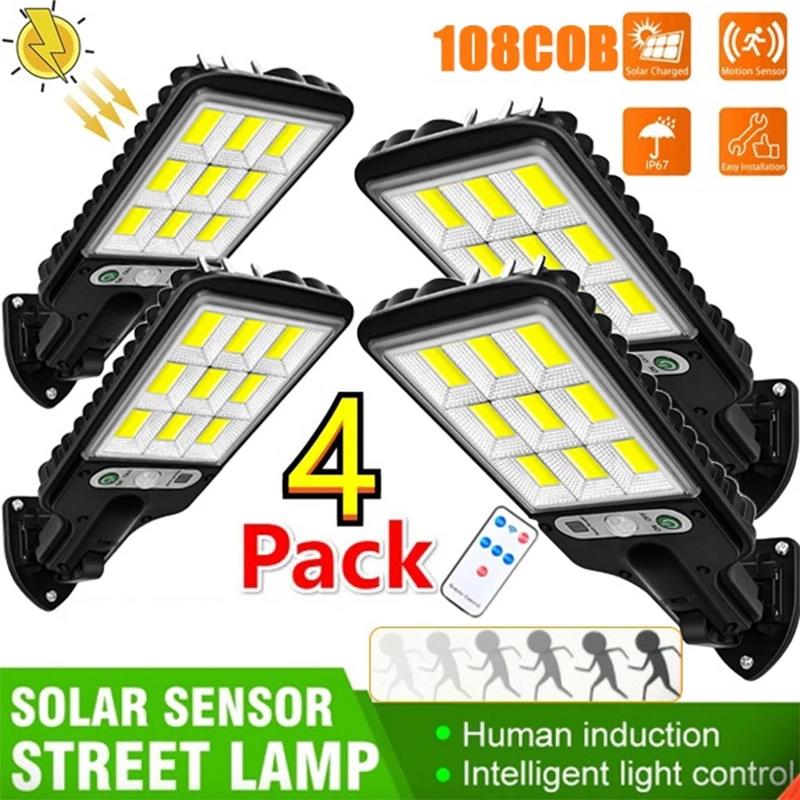 Solar street light Outdoor 2500W With 3 Light Mode Waterproof Motion Sensor Security Lamp for Garden Patio Path Yard