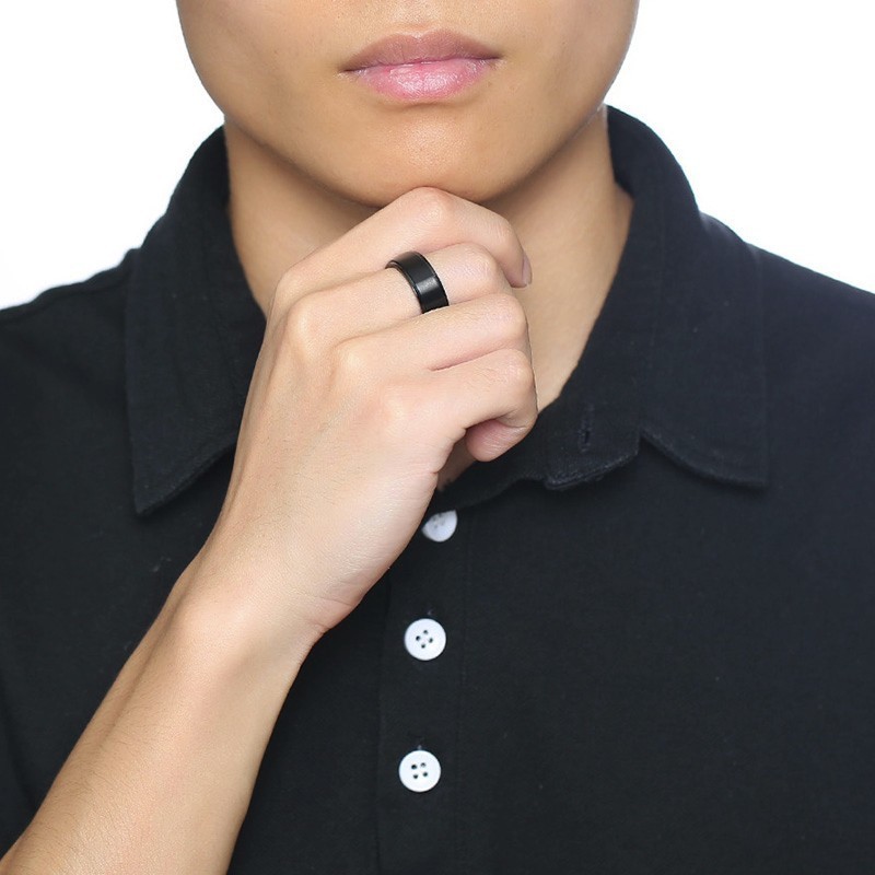 6/8mm Spinner Ring for Men Stress Release Accessory Classic Stainless Steel Wedding Band Casual Viking Rune Sport Jewelry