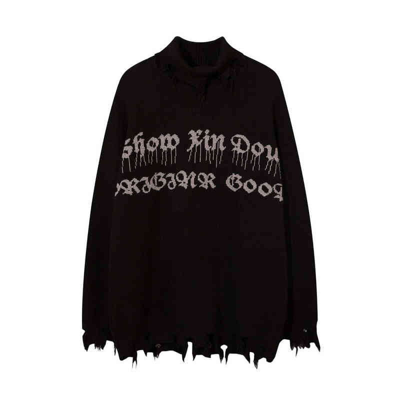 Men's Sweaters Half High Collar Goth Women Men Sweaters Oversized Long Sleeve Knitted Pullovers Y2k Men Ripped Sweater Harajuku Streetwear Tops T220906, Orange
Men's Sweaters Half High Collar Goth Women Men Sweaters Oversized Long Sleeve Knitted Pullovers Y2k Men Ripped Sweater Harajuku Streetwear Tops T220906, Orange