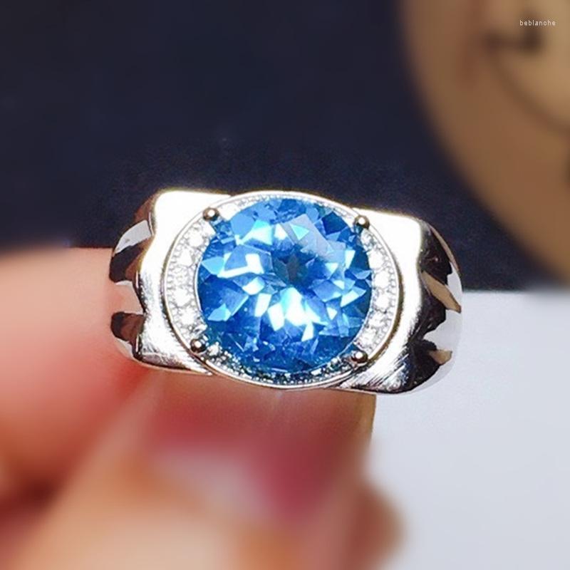 Cluster Rings Men Ring Natural Real Blue Topaz Round Big Per Jewelry 10 10mm 5.8ct Gemstone 925 Sterling Silver Fine X2091607
Cluster Rings Men Ring Natural Real Blue Topaz Round Big Per Jewelry 10 10mm 5.8ct Gemstone 925 Sterling Silver Fine X2091607