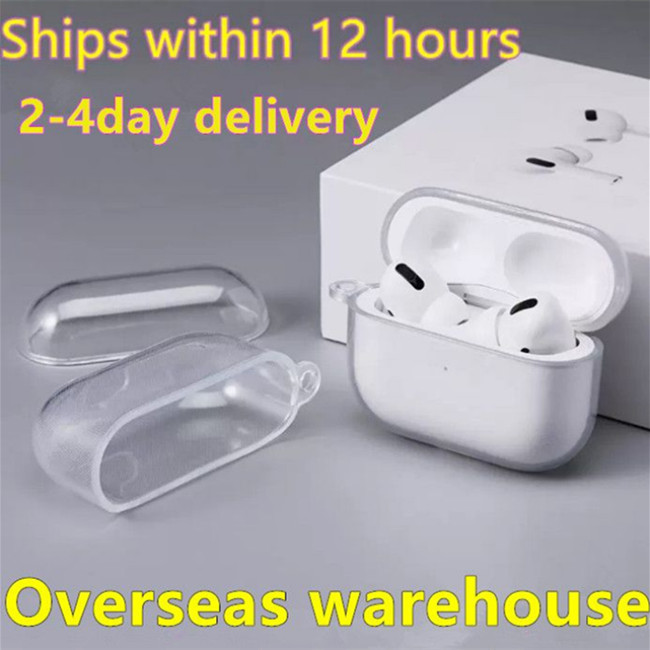 For Airpods 2 pro air pods 3 airpod Earphones Accessories TPU transparent Protective Headphone Cover Apple Wireless Charging Box Shockproof Case