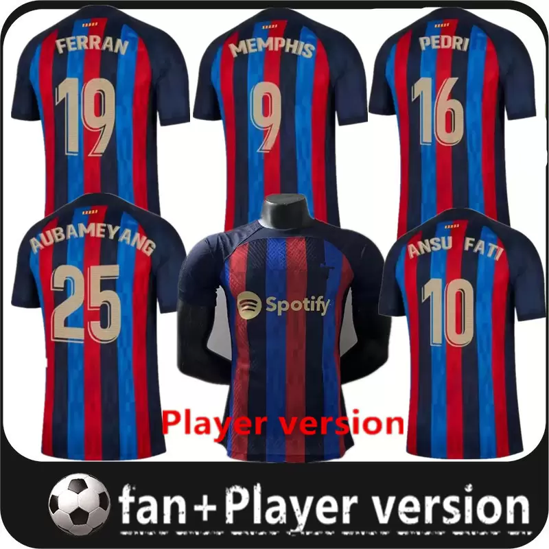 home PEDRI LEWANDOWSKI soccer jersey ADAMA GAVI camiseta de futbol R. ARAUJO 2022 2023 Barcelona FC ANSU FATI MEMPHIS DEST football shirt, 22/23 3rd
home PEDRI LEWANDOWSKI soccer jersey ADAMA GAVI camiseta de futbol R. ARAUJO 2022 2023 Barcelona FC ANSU FATI MEMPHIS DEST football shirt, 22/23 3rd