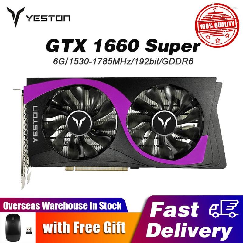 Graphics Cards Yeston GTX1660 Super-6G D6 GB Card 1530-1785MHz/14GHz 6GB/192bit/GDDR6 And 192bit Memory DP HD DVI-D Output Ports
Graphics Cards Yeston GTX1660 Super-6G D6 GB Card 1530-1785MHz/14GHz 6GB/192bit/GDDR6 And 192bit Memory DP HD DVI-D Output Ports