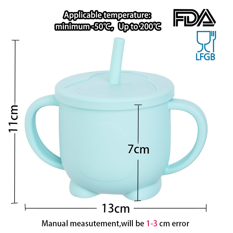 Cups Dishes Utensils BPA Free Drinking Edible Pediatric Leakproof Portable Pudding Milk Water Collapsible Silicone Lids Training Baby Mug 220907