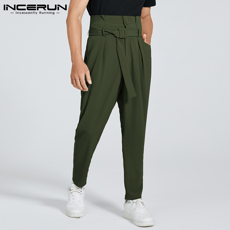 Men's Pants INCERUN American Style Fashion Men Pantalons Casual Streetwear Trousers Male Lace-up Big Pocket Cargo Long Pants S-5XL 220907