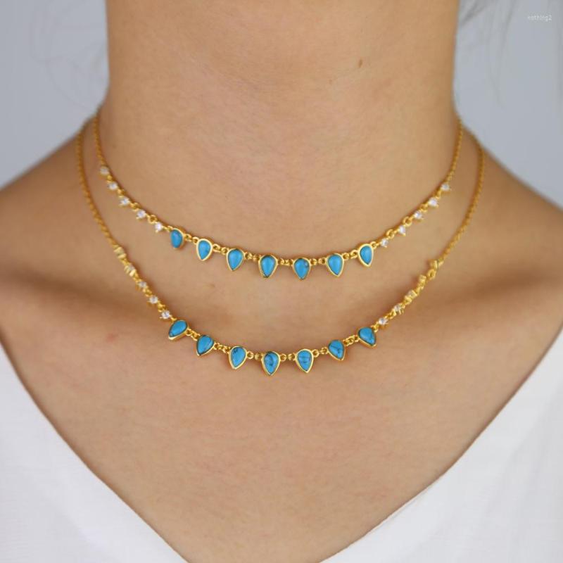 Pendant Necklaces 2022 Gold Filed Summer Trendy Women Lady Choker Jewelry Tear Drop Blue Opal Tiny Cz Station Statement Multi Layer Necklace
Pendant Necklaces 2022 Gold Filed Summer Trendy Women Lady Choker Jewelry Tear Drop Blue Opal Tiny Cz Station Statement Multi Layer Necklace