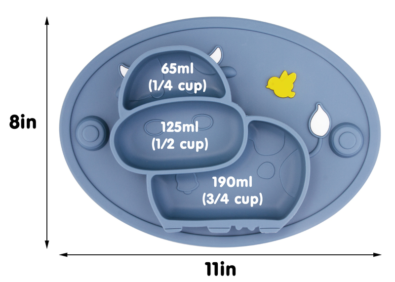 Cups Dishes Utensils Qshare Infant Learning Feeding Dish Baby Placemat Toddlers Silicone Plate Fits High Chair Trays For 7 Months 220907