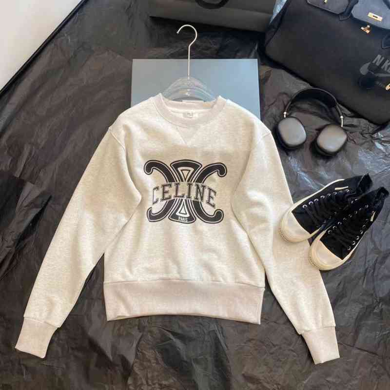 Designer Hoodies Celin' Fashion Brand Sweater High Ce New Classic Triomphe Printed Round Neck Sweater Women' Cotton Versatile Long Sleeve, Oatmeal ash
Designer Hoodies Celin' Fashion Brand Sweater High Ce New Classic Triomphe Printed Round Neck Sweater Women' Cotton Versatile Long Sleeve, Oatmeal ash