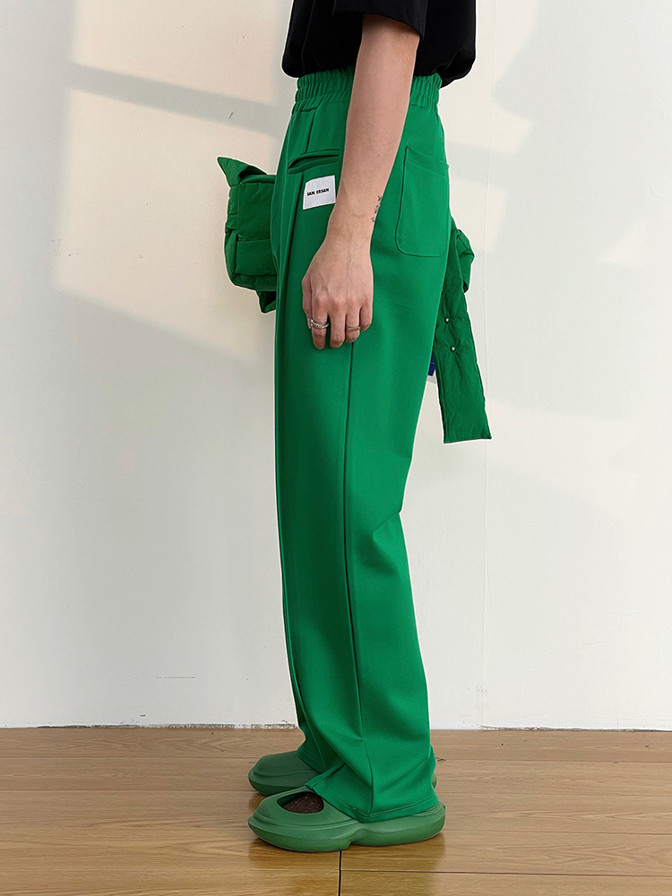 Men's Pants IEFB Simple Drape Micro Pleated Men's Straight Trousers Comfortable Solid Colour Versatile Casual Trousers 9A1115 220907