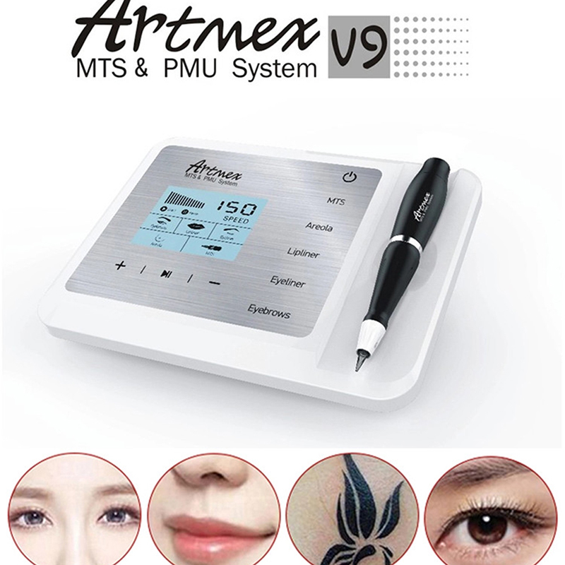 Artmex PMU Beauty Machine Microneedle Roller Ultima V9 Permanent Makeup Tattoo Pigmentation Eye Brow Lip MTS System Dermapen Mesotherapy Facial Micro 
