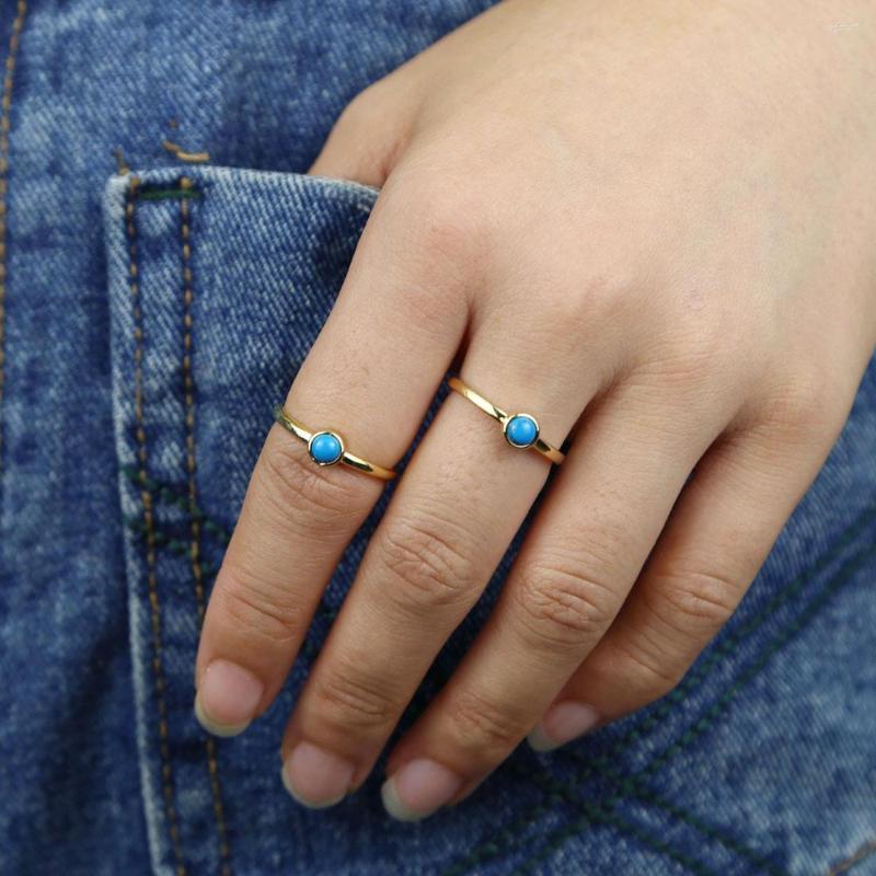 Cluster Rings High Quality Gold Color Single Turquoises Stone Trendy Band Finger Ring For Women Girl Fashion Engagement Wedding Jewelry
Cluster Rings High Quality Gold Color Single Turquoises Stone Trendy Band Finger Ring For Women Girl Fashion Engagement Wedding Jewelry