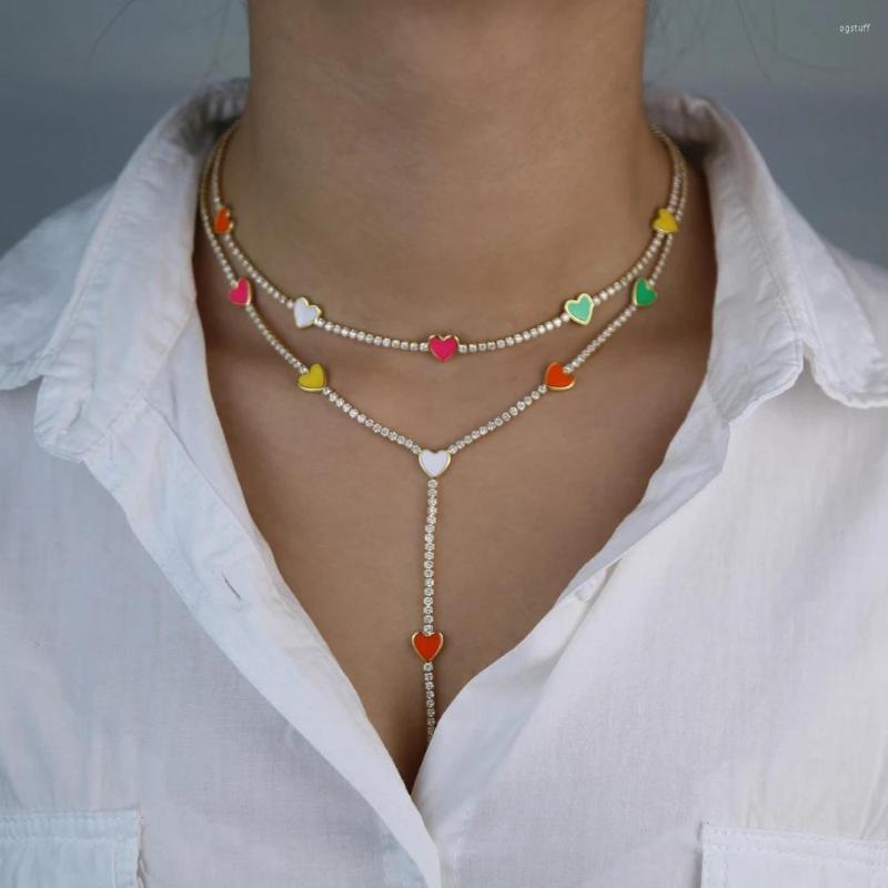 Chains Summer Arrived Candy Color Small Heart Layer Short Choker Necklaces For Women Girls Charm Party Wedding Trendy Jewelry Gifts 
Chains Summer Arrived Candy Color Small Heart Layer Short Choker Necklaces For Women Girls Charm Party Wedding Trendy Jewelry Gifts
