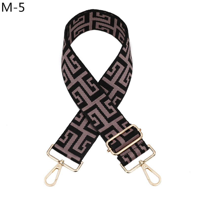 Handle Bag Strap Cross Body Messenger Nylon Bag Straps For Women Removable Diy Shoulder Rainbow Handbag Accessories wide 5cm