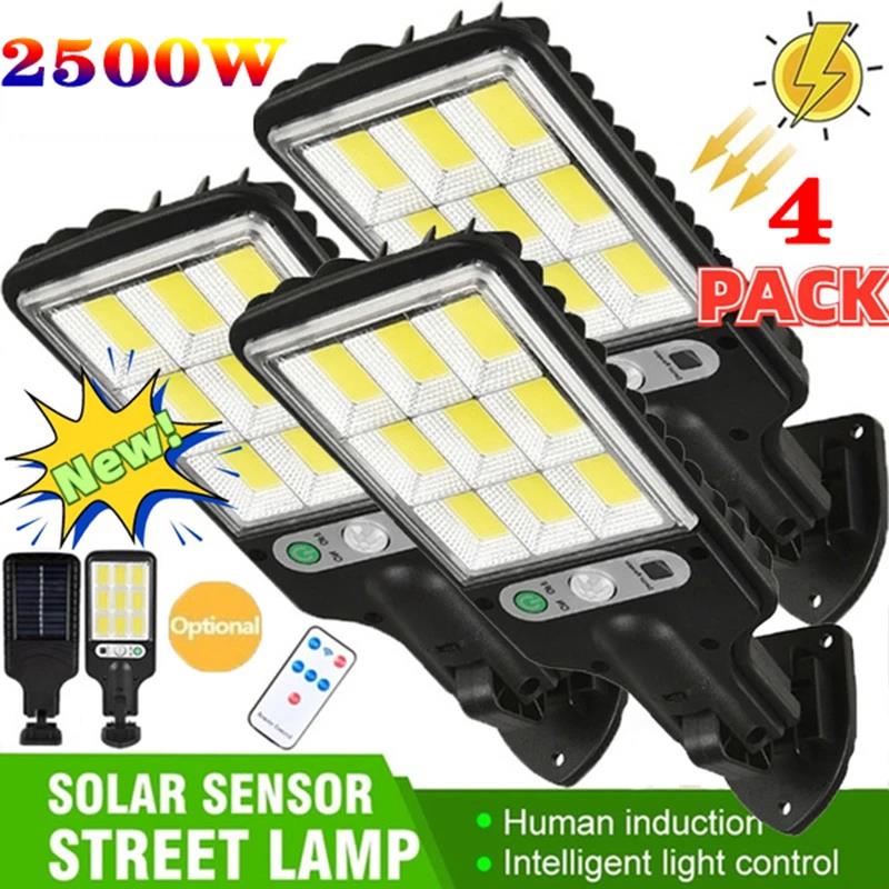 Solar street light Outdoor 2500W With 3 Light Mode Waterproof Motion Sensor Security Lamp for Garden Patio Path Yard