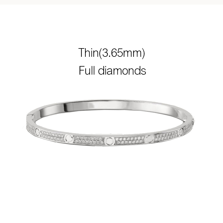 Bangles Thin love bracelet with screwdriver gold Rose platinum full diamond designer Bangles fashion Jewelry Womans 3.65mm bracelets for women stainless steel
Bangles Thin love bracelet with screwdriver gold Rose platinum full diamond designer Bangles fashion Jewelry Womans 3.65mm bracelets for women stainless steel