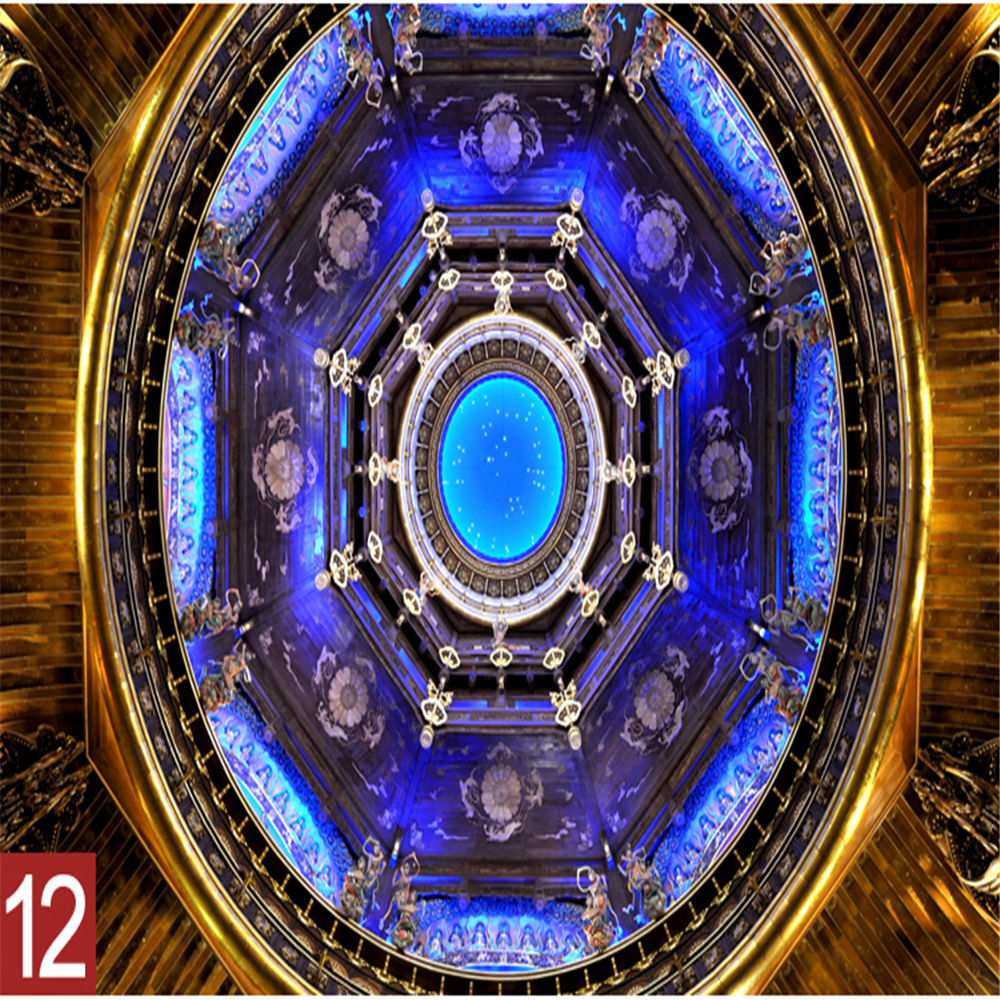 3d wallpaper European style mural ceiling wallpaper 3d stereo vision living room hotel roof decoration wallpaper
