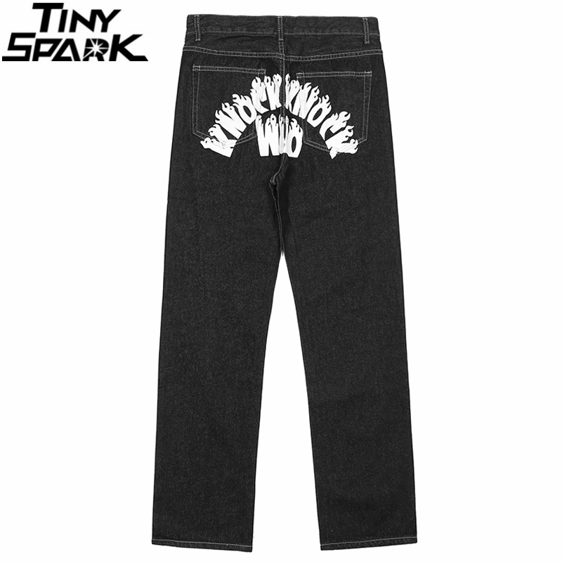 Men's Pants Men Hip Hop Denim Streetwear Evil Devil Gun Printed Harajuku Cotton Joggers Jeans Trousers Harem 220907