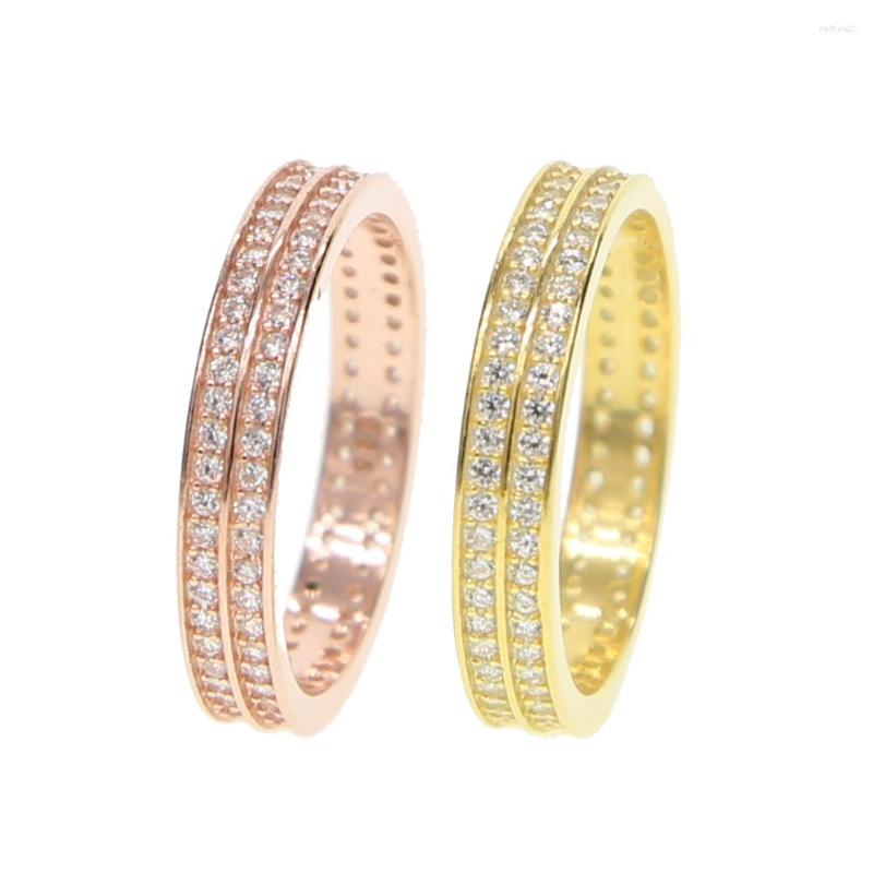 Cluster Rings 2022 Top Quality Fine 925 Sterling Silver Rose Gold Color Double Deck Sparking Cubic Zirconia Engagament Band Ring Women
Cluster Rings 2022 Top Quality Fine 925 Sterling Silver Rose Gold Color Double Deck Sparking Cubic Zirconia Engagament Band Ring Women