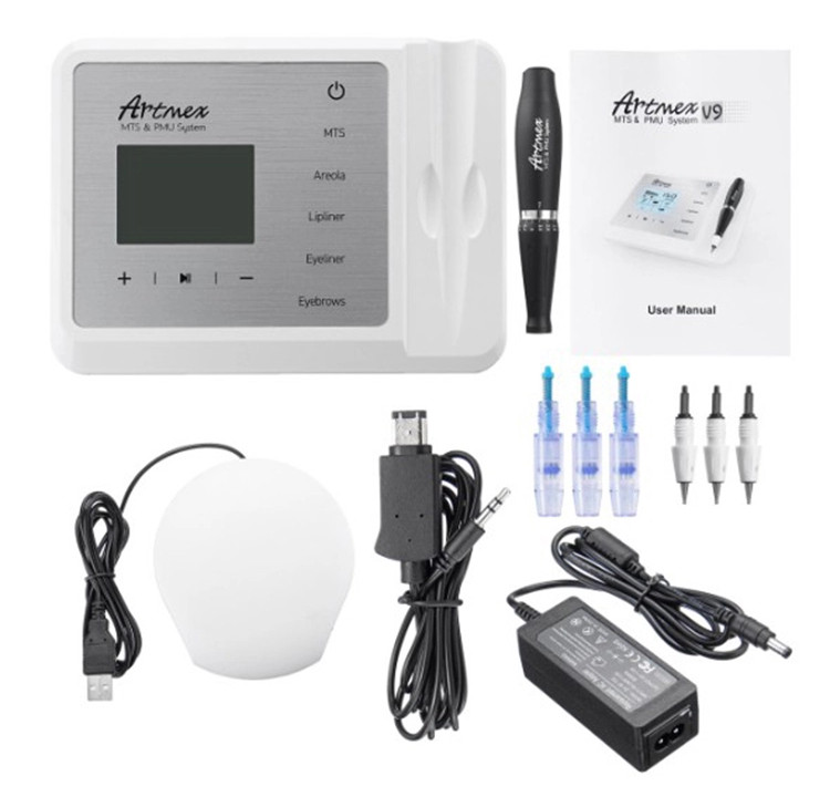 Microneedle Artmex V9 Digital Permanent Makeup Micro Blading Pen Eyebrow Liner Lip Pigmentation Tattoo Machine Mesotherapy MTS PMU Tool Dermapen Ultim